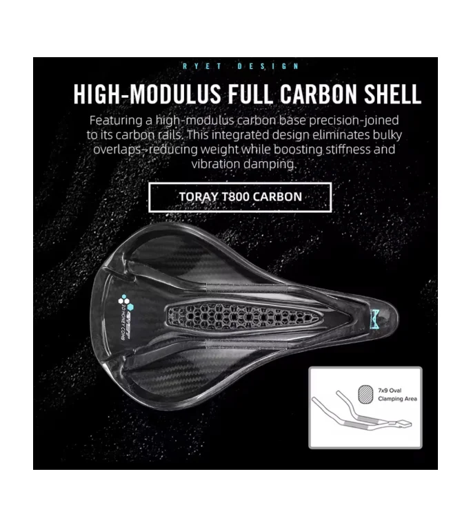 3D Print carbon Saddle 155mm RYET