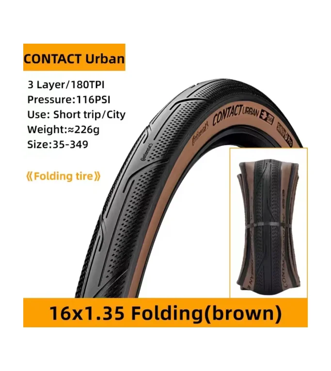 Continental Urban tire 16*1.35 35/105-349 For Pikes and Brompton and Java
