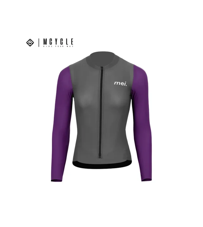 Mcycle Woman Contrast Sold Color Long Sleeve Cycling Jersey MY249W