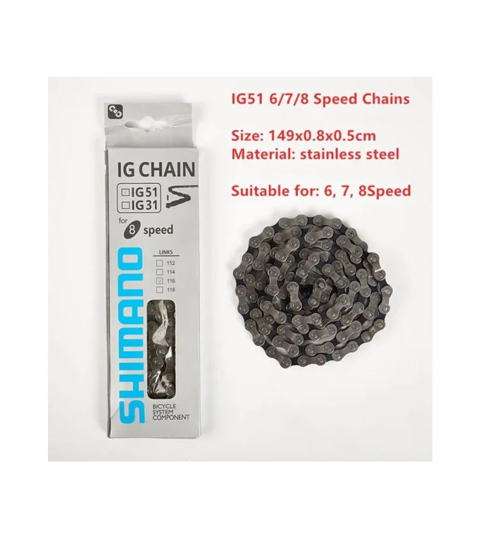 SHIMANO BIKE IG CHAIN 8 SPEED 116 LINKS IG51