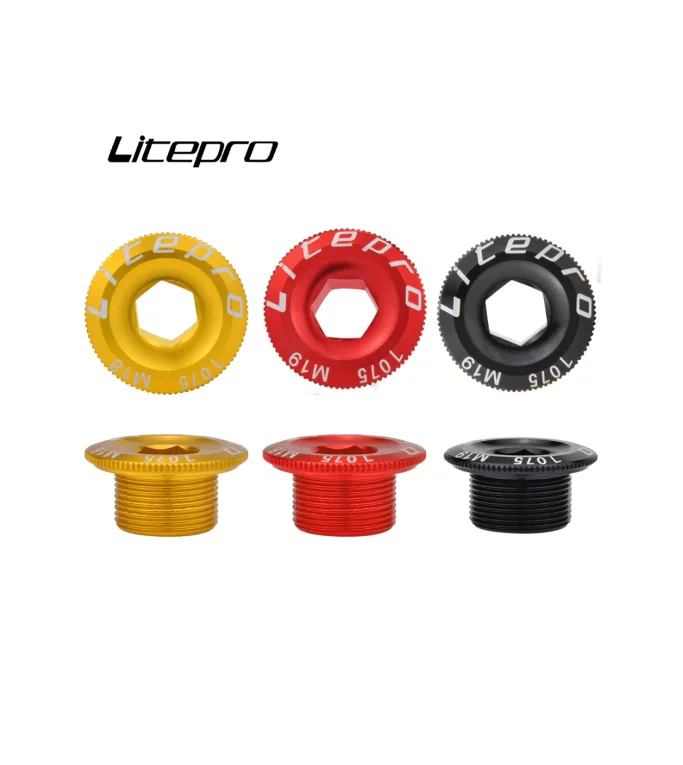 LITEPRO HOLLOWTECH CRANK CAP COVER ALUMINIUM BLACK