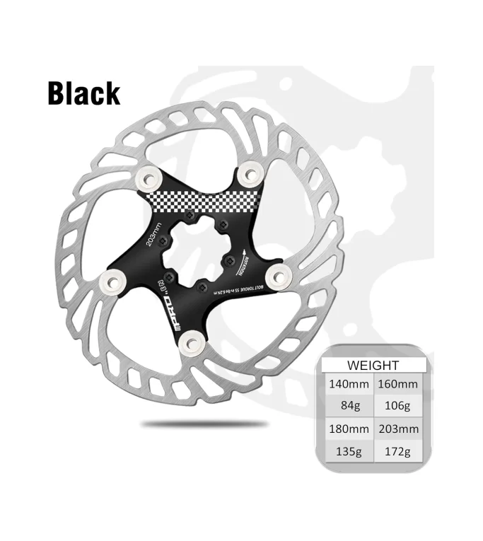IIIPRO BICYCLE DISC BRAKE ROTOR 160mm Black