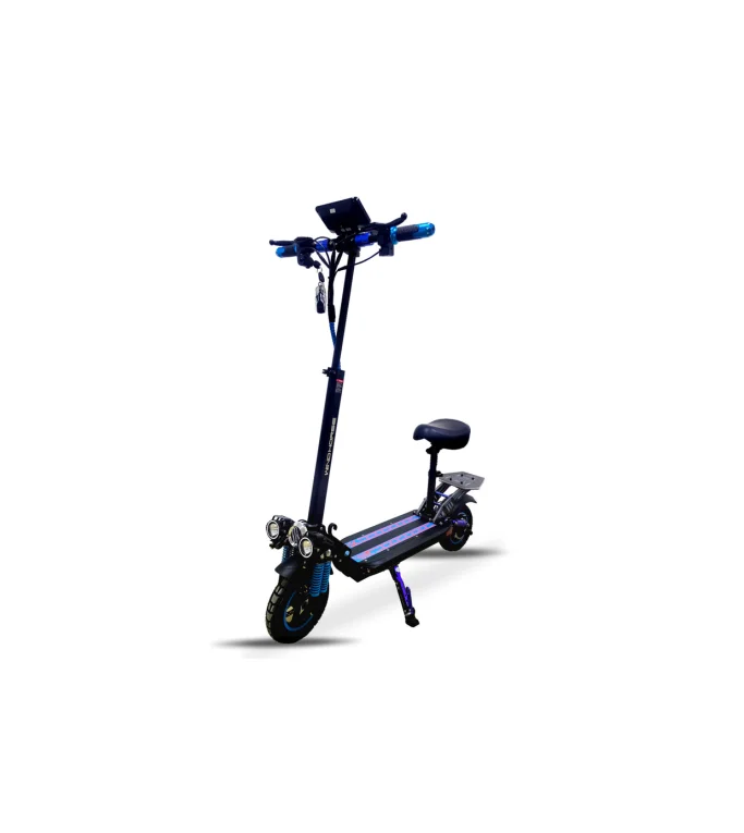 WINDHORSE H5 Plus Folding Electric Scooter, 1200W Motor, 48V 27Ah Battery, 50KM/H Max Speed, upto 51 kms Range, 10 Inches Tires, Dual Suspension and Remote Lock blue